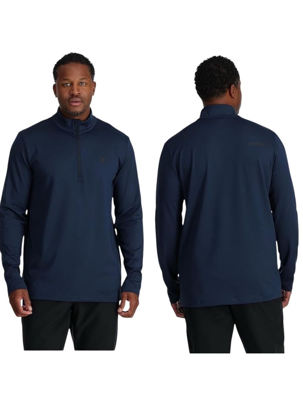 Spyder Prospect 1/2 Zip Pullover Navy Size L Long Sleeve Active Fitcore Outdoor